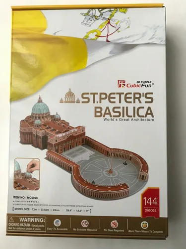 3D Puzzle St. Peter Basilica Petersdom 144 Teile 72 cm Kirche CubicFun Vatikan