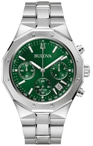 Bulova Herren Analog Quarz Uhr 96B409 mit Edelstahlarmband - Armbanduhren für Herren: Edle Bulova Uhr mit 10 bar Wasserdichtigkeit und robustem Edelstahlarmband, ideal für Alltag und besondere Anlässe.
