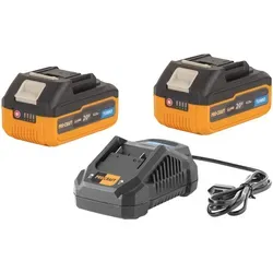 Procraft Starter Set 20 V mit Schnell Ladegerät und 2 Turbo Akkus - Vielseitiges Procraft Starter Set mit 20 V Schnell Ladegerät und zwei leistungsstarken 4,0 Ah Turbo Akkus. Ideal für effizientes Arbeiten mit Elektrowerkzeugen.