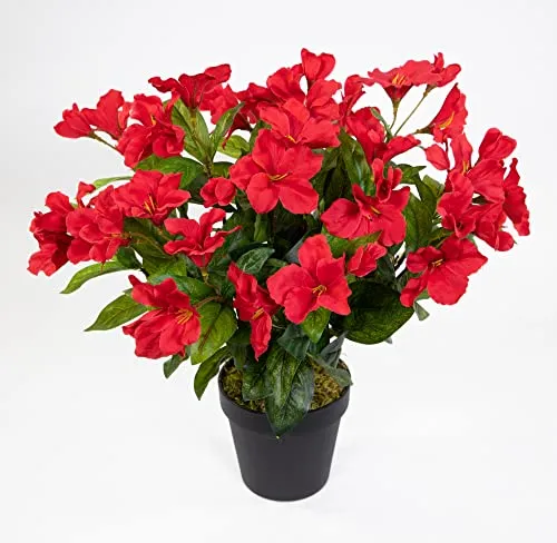 Kunstblume Großer Hibiskus 42cm im Topf