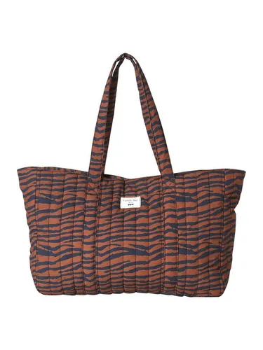 vertbaudet Wickeltasche WILDLIFE aus Baumwoll-Popeline in braun von vertbaudet