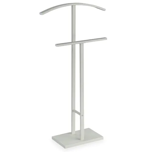 IDIMEX Herrendiener SCOTT - Stylischer Herrendiener aus Metall, ideal für Ordnung in Ihrem Schlafzimmer, inklusive Hosenbügel und in elegantem Beige.