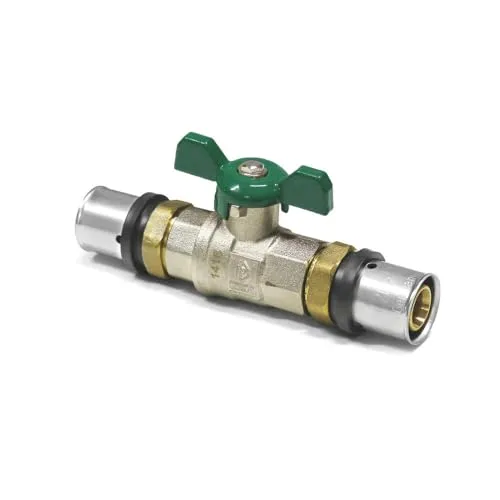 SANPRO THPRESS Pressfitting mit grünem Kugelhahn 26x3 von Sanpro