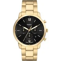 Fossil Herren Analog Quarz Uhr FS6093 - Armbanduhren für Herren mit 44-mm-Gehäuse, eleganter Edelstahl und wasserdicht bis 50 m - perfekt für den Alltag und das Schwimmen.