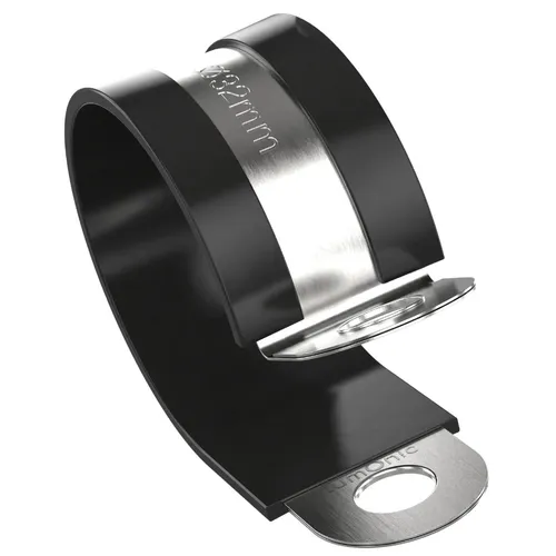 10x P-Clip Leitungsschelle Edelstahl V2A mit Gummi 32mm Rohrschelle Befestigungs