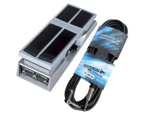 Boss FV-500H Volume-Pedal mit Gitarrenkabel - Vorteilspaket für Musiker - Gitarren-Effektgerät, robustes Volume-Pedal mit hochohmiger Impedanz und vielseitiger Nutzung als Expression-Pedal. Inkl. 6m High Quality Gitarrenkabel für rauschfreien Sound.