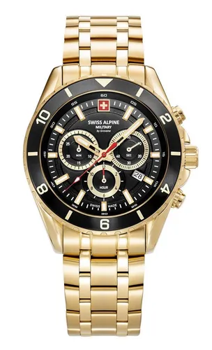 Swiss Alpine Military 7034.9117 Herrenuhr Sierra Chronograph 43mm - Armbanduhren: Sportliche Eleganz mit 10 ATM Wasserdichtigkeit und Swiss Made Quarzwerk für höchste Präzision und Alltagstauglichkeit.