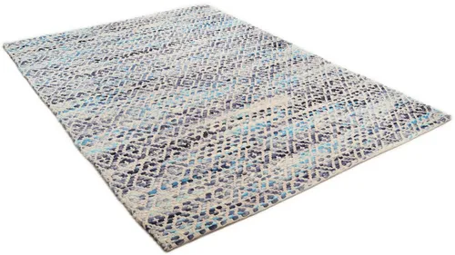 TOM TAILOR HOME Wollteppich Diamond, rechteckig, 8 mm Höhe in blau von TOM TAILOR HOME