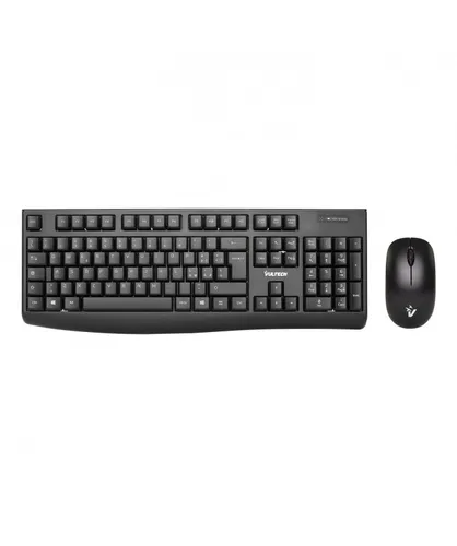 VULTECH KM-821W - Drahtloses Tastatur- und Maus-Set mit 1600 DPI - Kabelloses Maus-Tastatur-Set mit italienischem Layout, ergonomischem Design und leisen Tasten für komfortables Arbeiten; perfekte Lösung für Büro und Home Office.