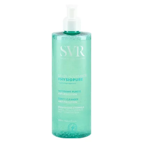 SVR Physiopure Reinigendes Schaumgel 400 ml - Sanftes, schäumendes Gel zur gründlichen Reinigung der Haut. Ideal für die tägliche Pflege und sorgt für ein frisches Hautgefühl. Für alle Hauttypen geeignet.