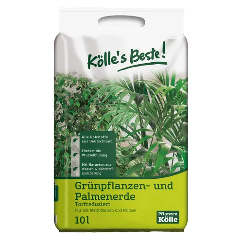 Kölles Beste Grünpflanzen- & Palmenerde, torfreduziert, 10 Liter