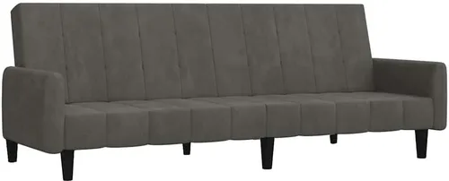 vidaXL Schlafsofa 2-Sitzer Dunkelgrau Samt