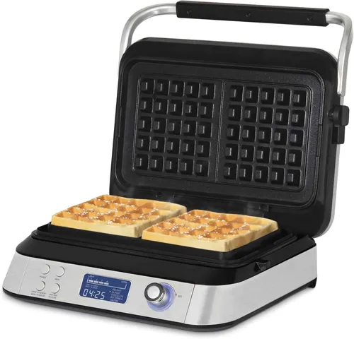 H.Koenig GFX800 Waffeleisen - Waffeleisen mit Antihaftbeschichtung, 5 Programme und 7 Bräunungsstufen für perfekte Waffeln in kürzester Zeit. Ideal für süße und pikante Genüsse!