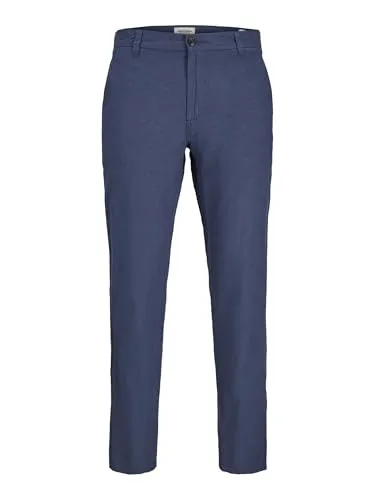 JACK & JONES Tapered Fit Chino Hose - Wanderhosen aus 48% Baumwolle und 32% recycelter Baumwolle für umweltbewusste Abenteuer. Bequem und stylisch für jede Outdoor-Aktivität.