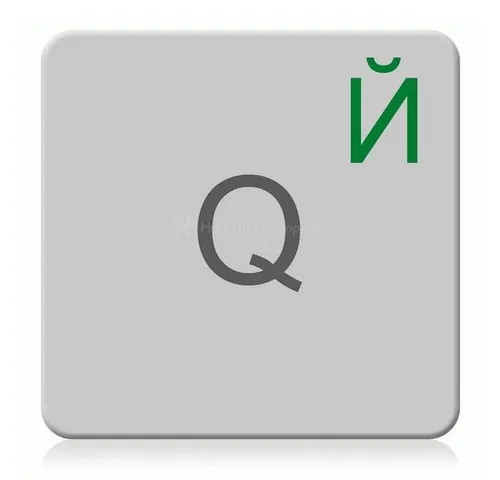 Tastatur Aufkleber MacBook [grün - 14x14mm] russische Apple Laptop Tastatur Aufkleber