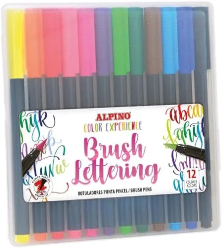 Alpino Color Experience 12 Filzstifte Brush Lettering | Filzstifte mit Pinselspitze