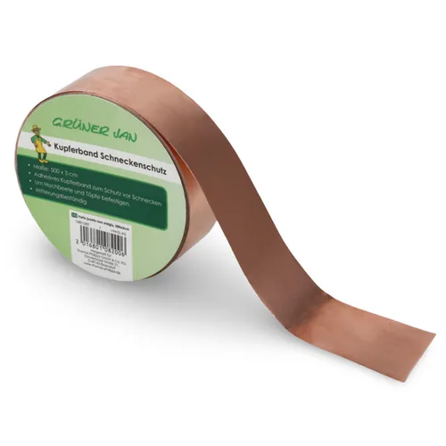 12x Kupferband gegen Schnecken 500x3cm - Effektiver Schneckenschutz für Ihren Garten - Schützen Sie Ihre Pflanzen mit diesem praktischen Schneckenzaun aus Kupferband. Mit 60 Metern Länge bietet er zuverlässigen Schutz gegen Schnecken und ist ideal für den Garten.