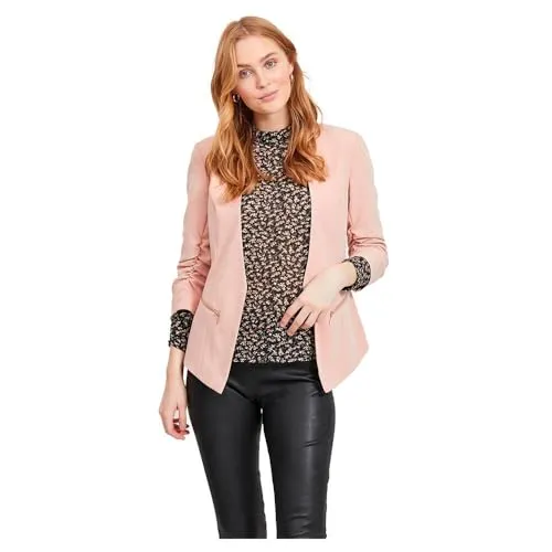 Vila Damen Vijoy 3/4 - Noos Blazer in Misty Rose, Größe 42 EU - Eleganter Blazer für Damen mit 3/4-Ärmeln, aus komfortablem Stretchmaterial für einen perfekten Sitz und vielseitige Kombinationsmöglichkeiten.