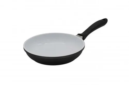 Krüger Bratpfanne Oslo, 20 cm – Induktionsgeeignet und Keramikbeschichtet - Pfannen mit flacher Form und ergonomischem Stielgriff, ideal für gesundes Braten dank antihaftbeschichteter Keramikoberfläche.