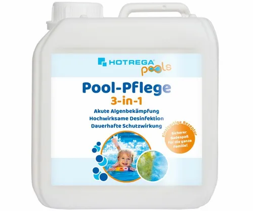 HOTREGA® Pool - Pflege 3 in 1 für Pools Planschbecken Schwimmbäder 2 L Kanister