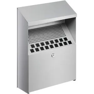 Durable Aschenbecher 333423, Wandascher aus Metall - Wandascher für den Außenbereich, aus robustem Metall mit 4 Liter Füllmenge, inklusive 2 Schlüssel und entnehmbarem Innenbehälter für einfache Entleerung.