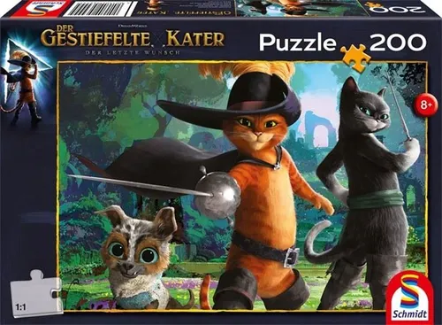 PUZZLE DER GESTIEFELTE KATER 200 TEILE KINDERPUZZLE VON SCHMIDT SPIELE NEU
