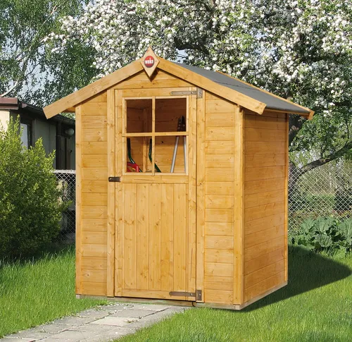 weka Gartenhaus 317 Gr.2, lasiert, 19 mm, ET - Gartenhäuser, Geräteschuppen & Carports – Hochwertiges lasiertes Gartenhaus mit 19 mm Wandstärke, ideal für langlebigen Schutz und vielseitige Nutzung im Garten.