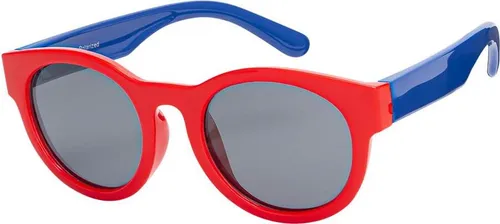 City Sonnen Brille Mädchen Kinder UV Schutz 400 Retro Modern Aviator Desginer 30453 Rot-Blau