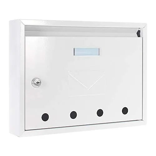 PROFIRST Mail PM 100 Briefkasten Weiss aus verzinktem Stahlblech