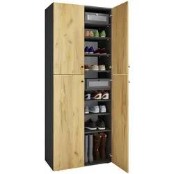 VCM Holz Kleiderschrank Lona - Bürostühle: Moderner Schrank mit 5 Fächern, ideal für Ordnung und Stauraum, Maße ca. B. 70 x H. 184 x T. 40 cm.