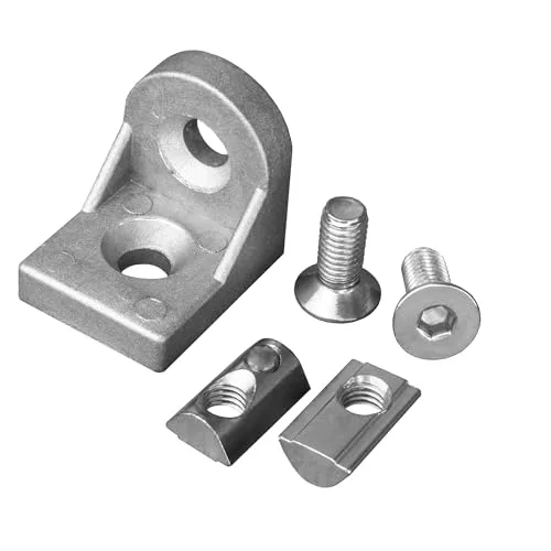 Drehwinkel Verbinder ink. Schrauben und Nutensteine Nut 8 für Aluprofil 40-er 10 Stück