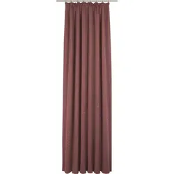 Adam Vorhang Uni Collection light (1 St), Kräuselband, blickdicht, aus 100% Bio-Baumwolle rot 145 cm x 225 cm