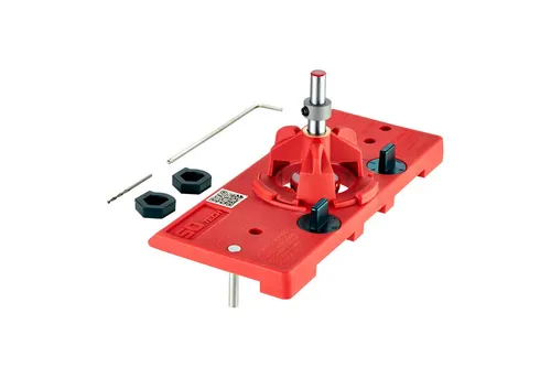 So-Tech ® Möbelbeschlag Bohrschablone BSK-35-T45 für Topfband Scharnier - Praktische Bohrschablone für Topfscharniere mit Forstnerbohrer Ø 35 mm, ideal für präzises Heimwerken und individuelles Möbeldesign.