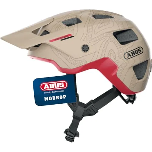 ABUS Unisex Fahrradhelm Dusky Camel S (51-55 cm) - Stylischer MTB-Helm für Offroad-Fahrer, mit stoßabsorbierender Multi-Shell In-Mold-Technologie und individuellem Zoom Ace Verstellsystem für optimalen Tragekomfort.