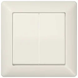 Jung AS590-5 Serienwippe mit Rahmen, Duroplast, Serie AS, weiß