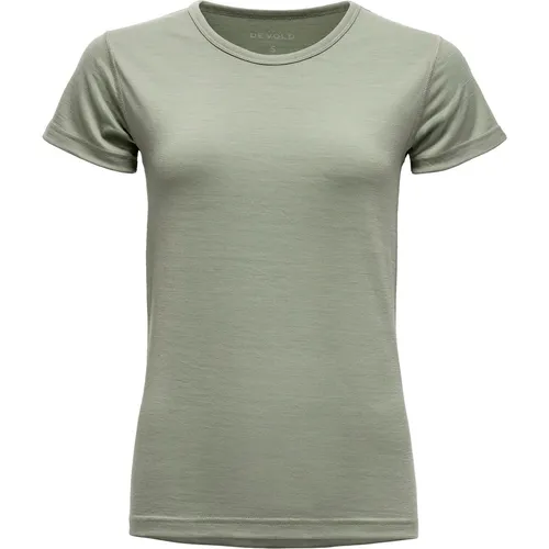 DEVOLD Breeze Plus Merino 200 T-Shirt Wmn - Funktionsshirt für Damen - Unterwäsche aus 100% Merinowolle, atmungsaktiv und geruchsresistent, ideal für Outdoor-Abenteuer und lange Reisen.