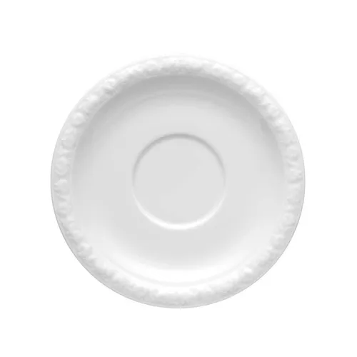 Rosenthal Maria Weiß Suppen Untertasse 18 cm - Klassische Porzellan-Untertasse mit 18 cm Durchmesser, ideal für Suppen und elegante Tischdekoration.