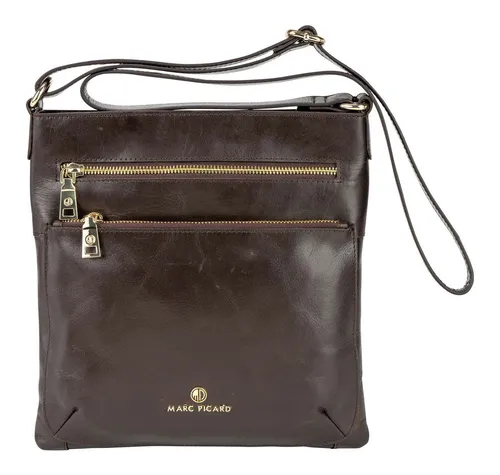 Marc Picard Umhängetasche Crossover Bag aus echtem Rindsleder
