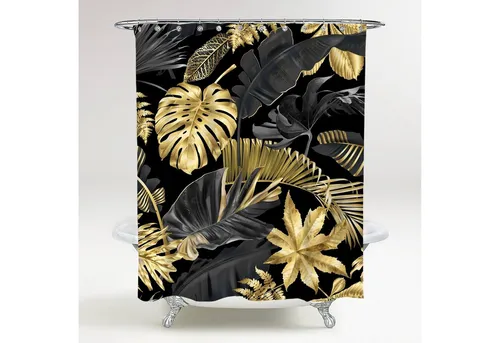 Sanilo Duschvorhang Golden Leaves 180 x 200 cm in gold von Sanilo