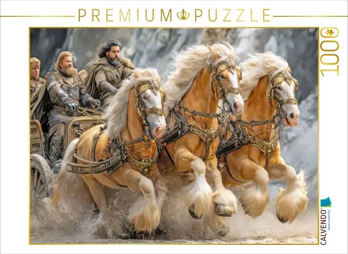 CALVENDO Puzzle Pferde und Kutschen | 1000 Teile Lege-Größe 64x48cm Foto-Puzzle für glückliche Stunden