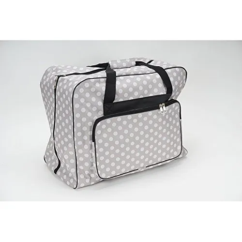 Unbekannt Nähmaschinen Tasche XL (Creme/weiß gepunktet)