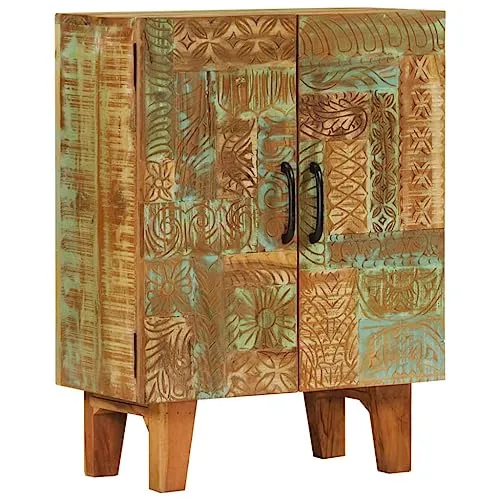 vidaXL Handgeschnitztes Sideboard aus Altholz in rot von vidaXL