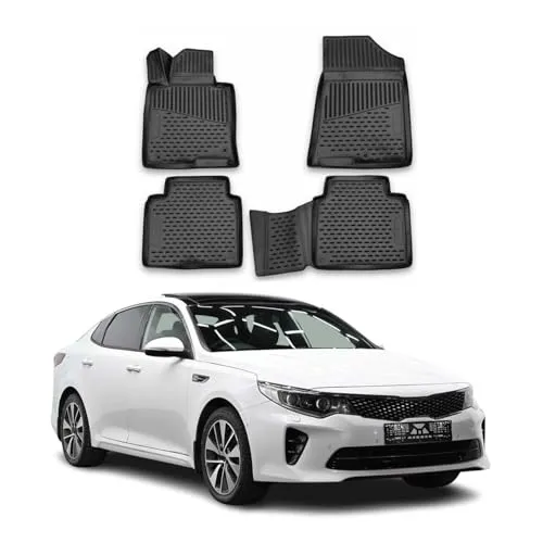 OMAC Auto-Fußmatten für Kia Optima 2015-2021 - Fahrzeugspezifische TPE Fußmatten, wasserdicht und rutschfest, bieten perfekten Schutz und einfache Reinigung für den Innenraum Ihres Kia Optima.