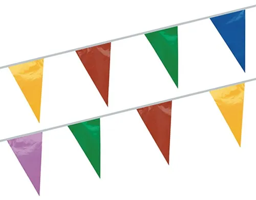 PAPSTAR Wimpelkette farbig aus Folie wetterfest Länge: 20 m