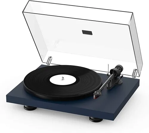 Pro-Ject Debut Carbon EVO, Audiophiler Plattenspieler (Satin Stahlblau)