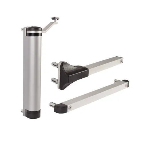 LOCINOX hydraulischer Torschließer LION-ZILV 180° für 75 kg - Türschließer für Gewerbe & Wohnen, korrosionsbeständig aus Aluminium mit gebürstetem Finish, ideal für langlebige Anwendungen.