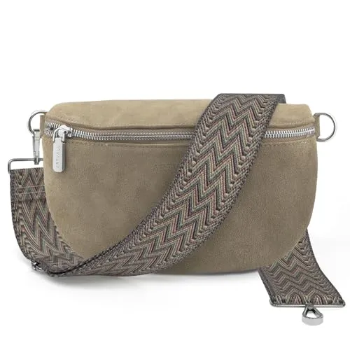 ARTVALL Umhängetasche Wildleder Beige - Umhängetasche aus hochwertigem Wildleder, kompakt und vielseitig mit abnehmbarem Schultergurt – ideal für jeden Anlass und persönlichen Stil.