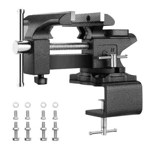 Schraubstock150 mm Schraubstock drehbar 270° ，Werkbank mit Tischschraubstock ...