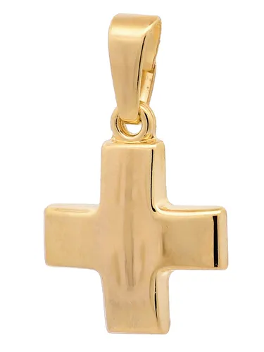 Kettenanhänger Gold Kreuz 585 - 14 Karat massiv - Eleganter Kettenanhänger aus 14 Karat Gelbgold, perfekt für besondere Anlässe. Hochwertige Verarbeitung in Juwelierqualität sorgt für langanhaltenden Glanz.
