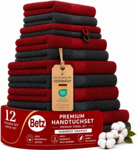 Betz Handtuch Set 12er PREMIUM aus 100% Baumwolle von Betz